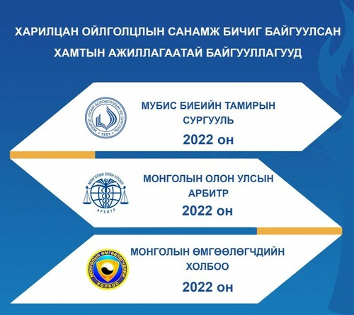 Харилцан ойлголцлын санамж бичиг байгуулсан Хамтын ажиллагаатай байгууллагууд