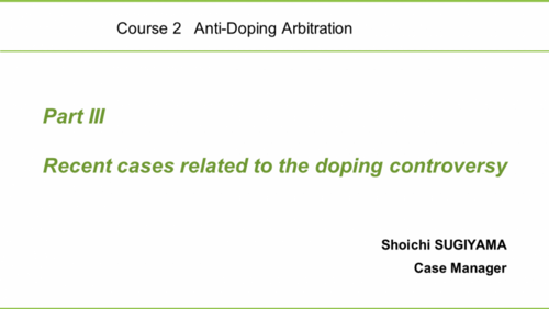 Recent doping cases
